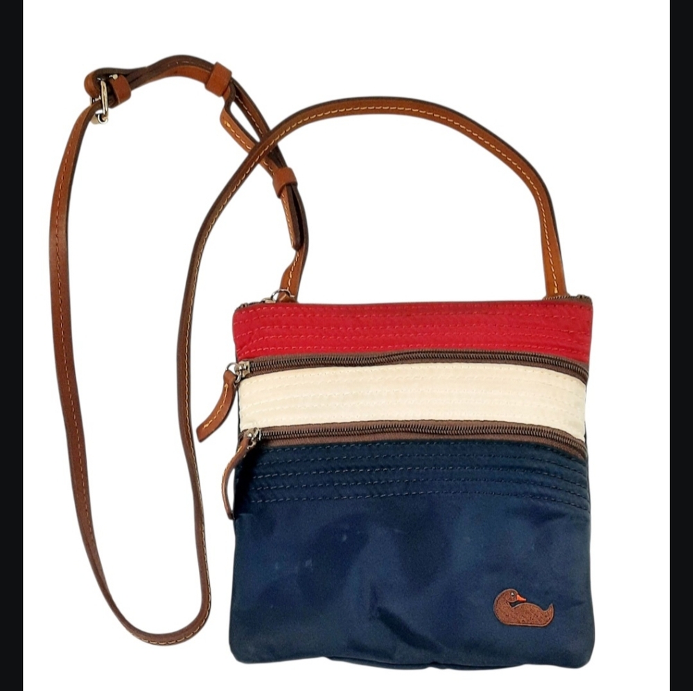 Dooney & Bourke Red, Cream & Navy Crossbody Bag